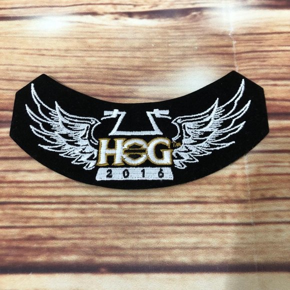 2016 HOG Member Harley Davidson Owners Group Velvet Rocker Style Patch - Picture 1 of 5